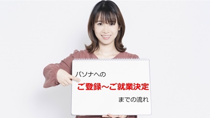 パソナへのご登録からご就業決定までの流れ