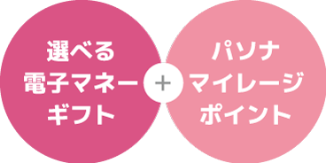 選べる電子マネーギフト＋パソナマイレージポイント