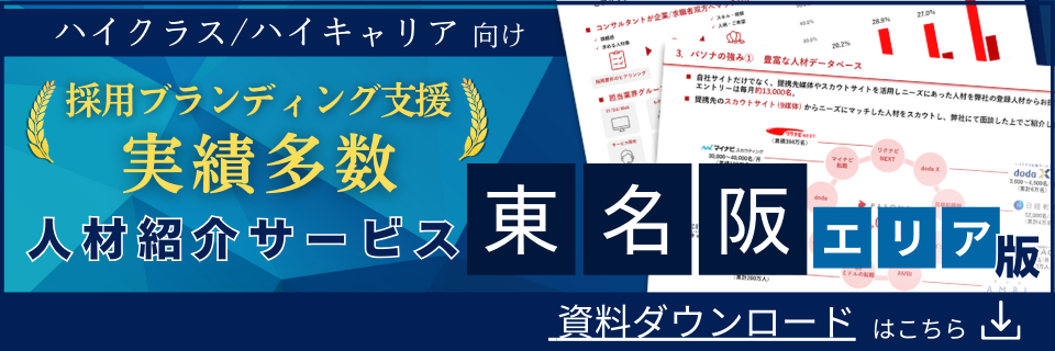 ハイクラス／ハイキャリア向け人材紹介サービス首都圏版　資料ダウンロードはこちら