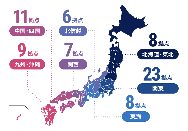 国内地方拠点について