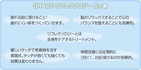 GRACEリフレクソロジー5カ条